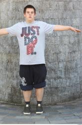 Whole Body Man T poses White Sports Overweight